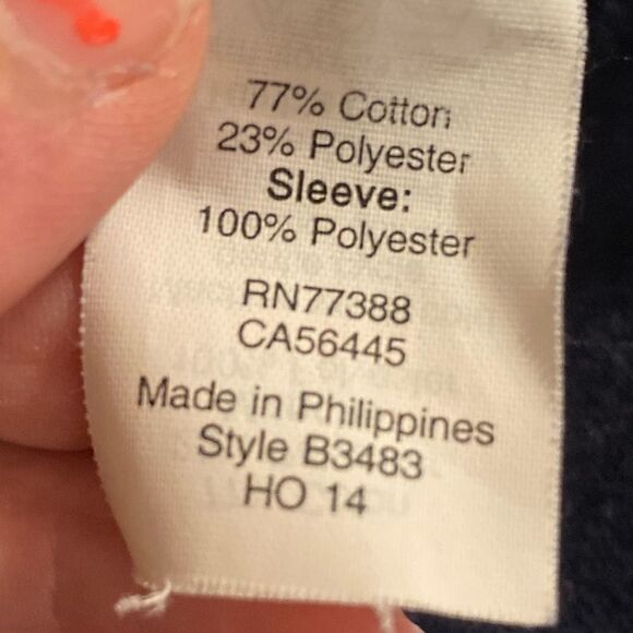 J. Crew navy and white striped sleeve sweatshirt size medium - Picture 8 of 8